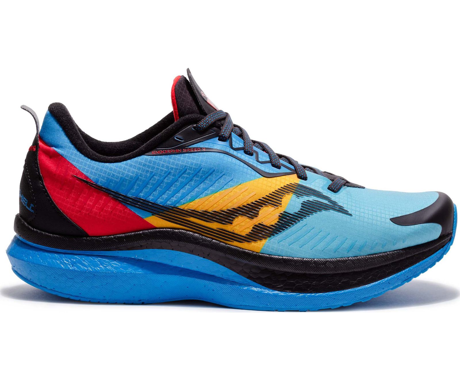 Men's Saucony Endorphin Speed 2 Runshield Running Shoes Blue / Black | Singapore 479AHKP